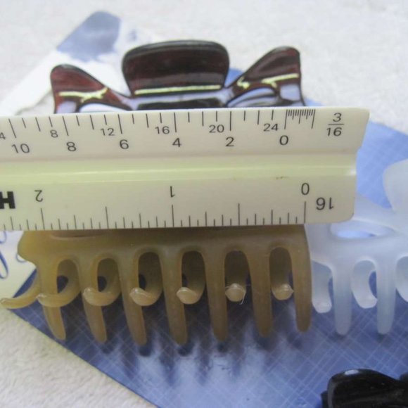 4 Goody Medium Tabitha Claw Clips Hair Jaw Plastic Black Brown Frosted Clear Tan - Picture 2 of 7